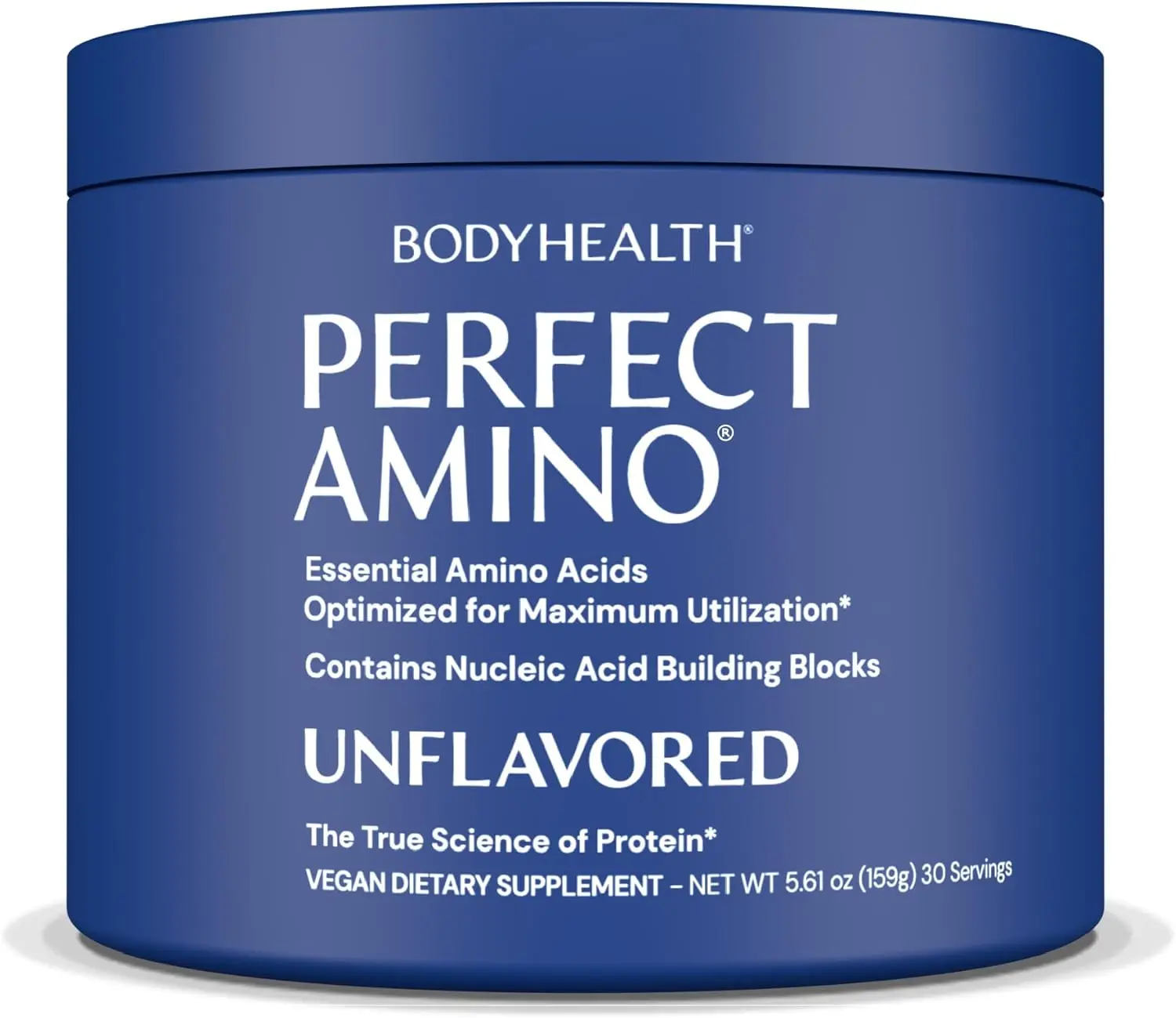 BodyHealth PerfectAmino - BCAA and EAA Powder for Pre and Post Workout - Amino Acid Energy Drink for Men and Women to Support Lean Muscle and Recovery - Unflavored (Lightly Sweetened) - 30 Servings