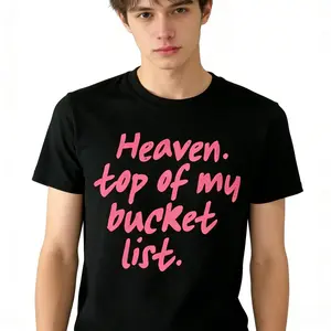Trendy Christian Shirt Featuring Heaven Top Of My List Design