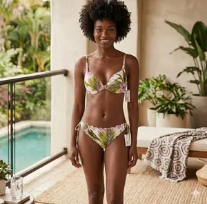 Shade & Shore Women's Underwired 2-Piece Floral Textured Bikini Sets, Sports & Outdoor Swimwear