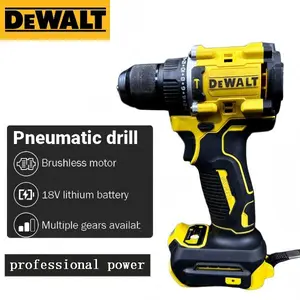 DeWalt DCF805-20V Brushless 1/2" Hammer Drill, 90 Nm Max Torque, 0-650 / 0-2,000 RPM, 34,000 BPM, 15-Clutch Settings, For Heavy Duty Drilling and Fastening