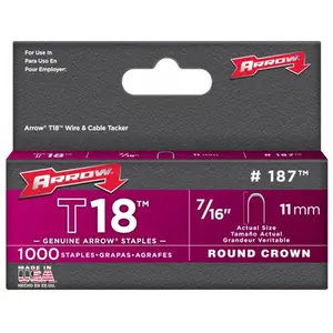 Arrow Fastener Co. .43in. T18 Staples  Pack of 5