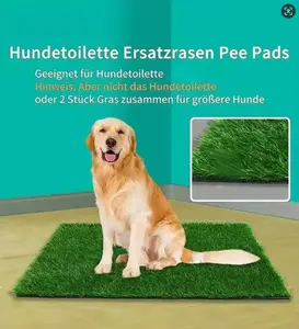 Indoor/outdoor Dog Toilet with Artificial Dog Straw Pad Playground Equipment for Effective Pet Potty Training, Reusable Washable Puppy Pad - Super Absorbent Quick-drying Dog Training Pad - Deodorant, Leak-proof, Environmentally Friendly