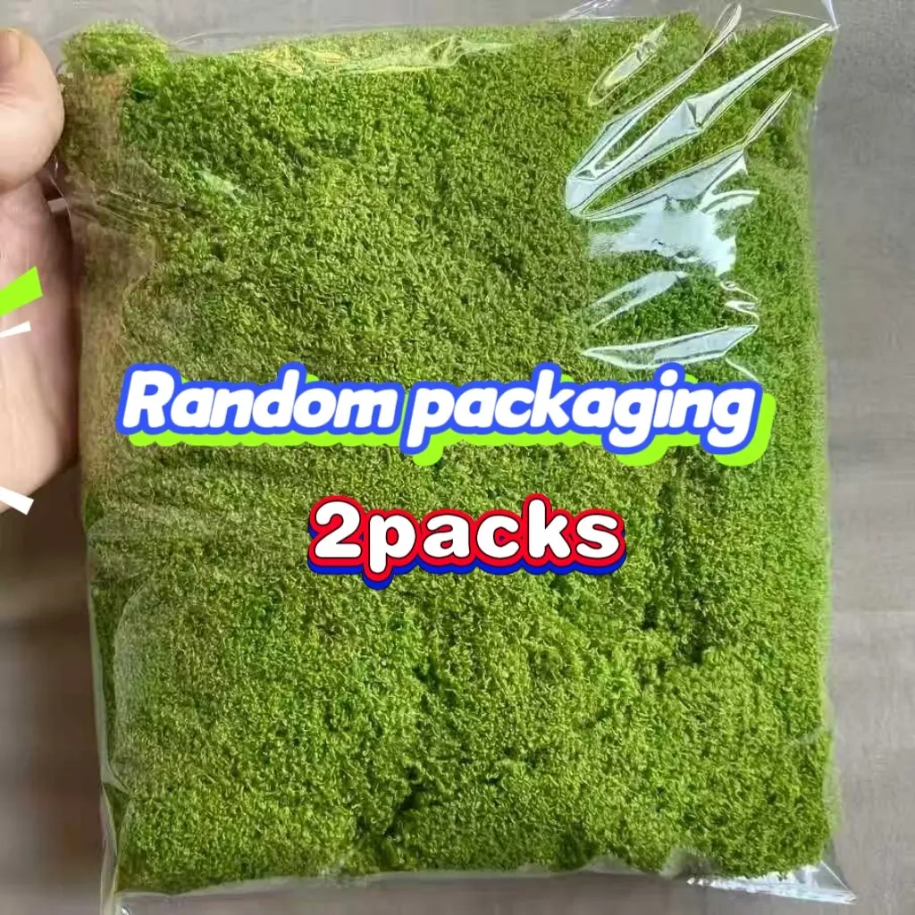 Two Packs of 10g Artificial Moss, PVC Simulated Moss, Suitable for Indoor and Outdoor Decoration. Ideal for Terrariums, Flower Pots, Landscaping, Home Garden Decor, and Fish Tank Decor. Easy to Install and Maintain