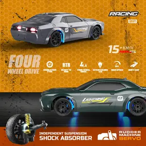 1:43 Dodge Drift Remote Control Car, Holiday Gift Choice, Includes 3 Ice Cream Cones & 4 Interchangeable Wheels, for Kids Aged 8+