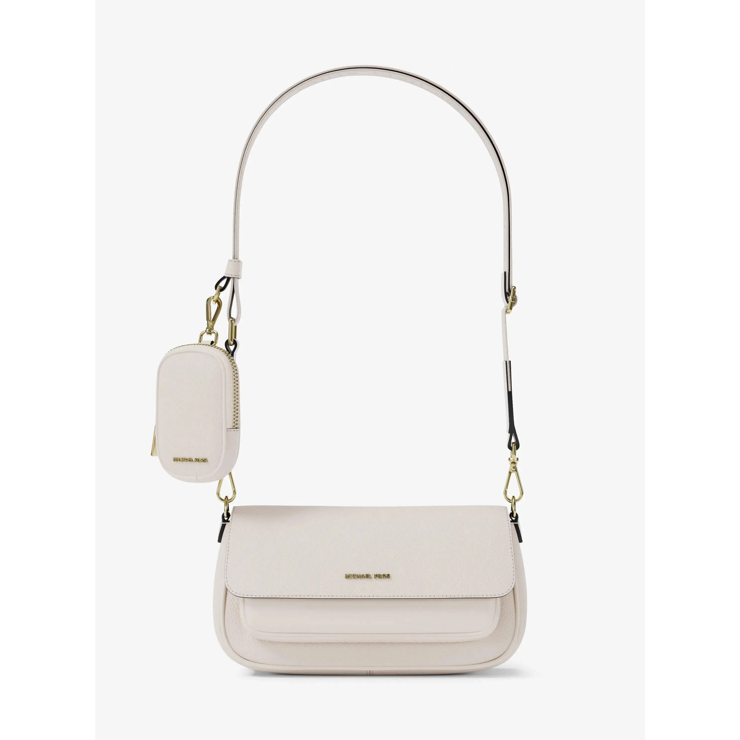 Jet Set Travel Small Pebbled Leather Crossbody Bag With Pouch
