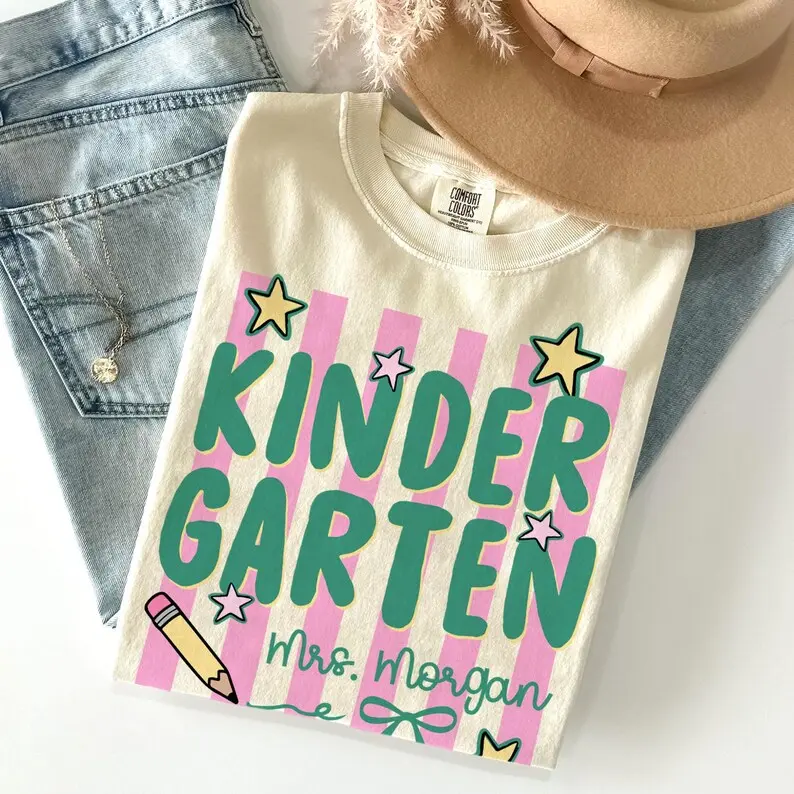 [Custom] Personalized Teacher Team Shirts, Custom Comfort Colors Back to School Shirt, Grade Level Team Tees, First Second Third Fourth Fifth Grade