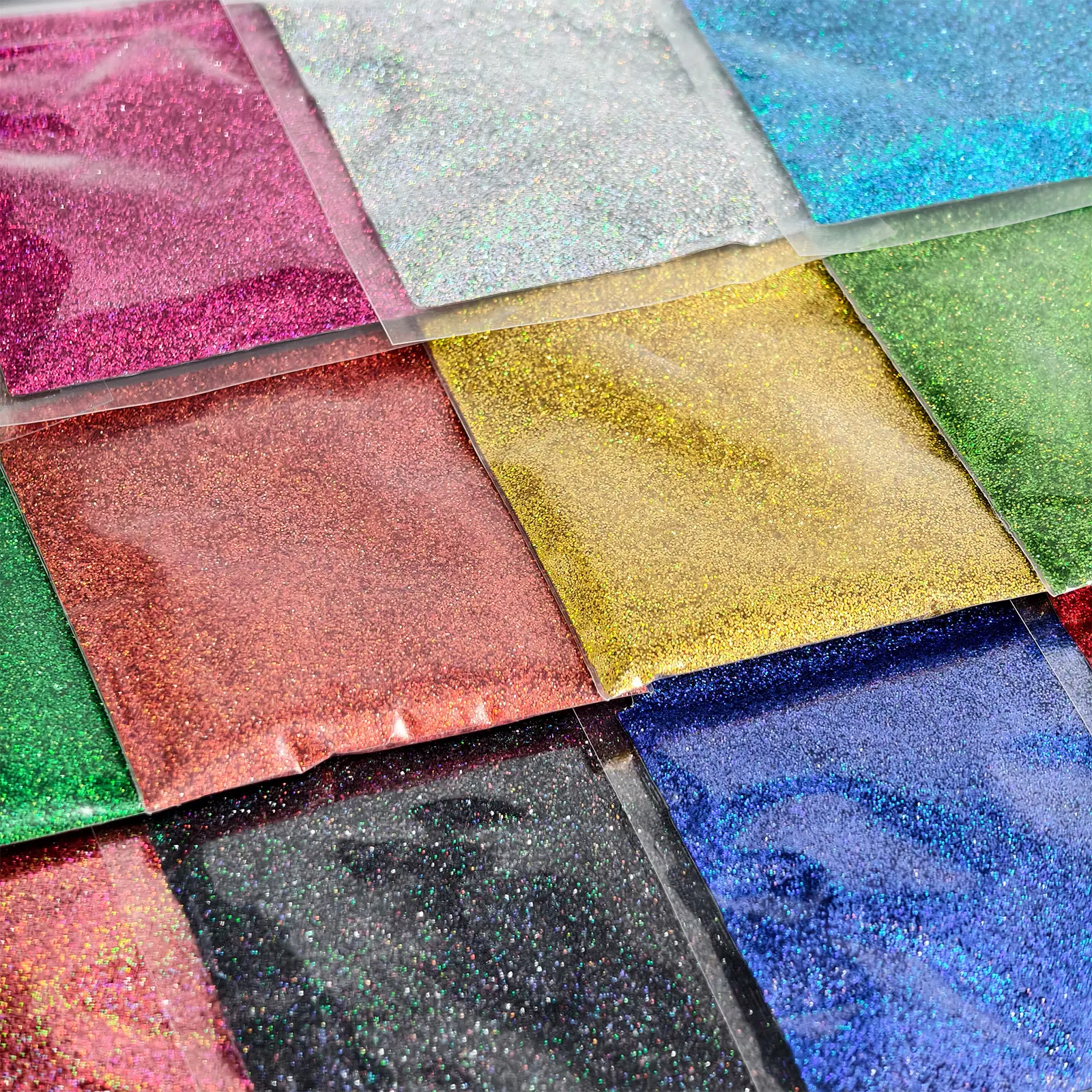 13-Color Holographic Ultra-Fine Glitter—A Sparkling Companion for Creative Projects Across Multiple Fields, Including Art Fillers, DIY Nail Art, and Decorative Coatings—Total: 65 grams