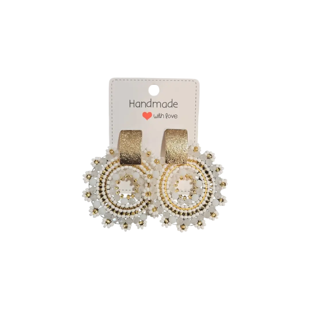 Circular Mullos Earrings - Beads - Counts - Seed Beads / Elegant - Exclusive Earrings / Handmade Earrings in Ecuador by Marifer
