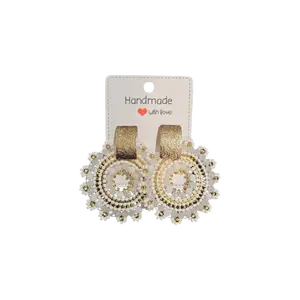 Circular Mullos Earrings - Beads - Counts - Seed Beads / Elegant - Exclusive Earrings / Handmade Earrings in Ecuador by Marifer