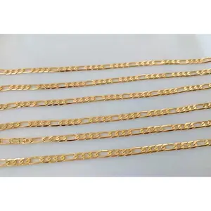 18k Gold Plated Figaro Chain In Multiple Lengths