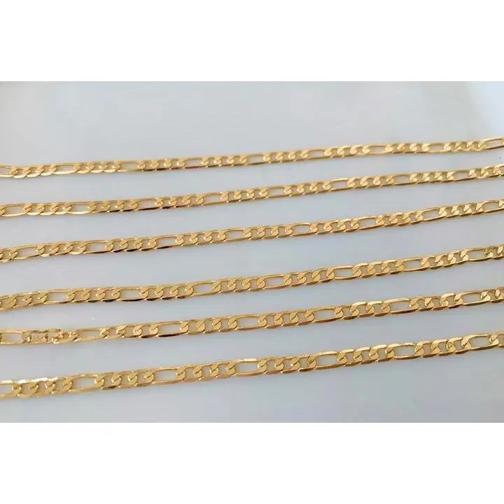 18k Gold Plated Figaro Chain In Multiple Lengths