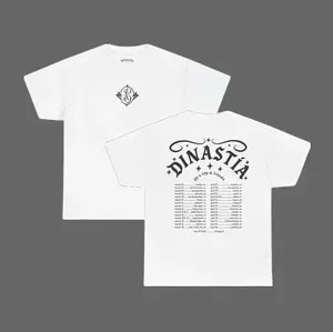 Dinastia White Tour Dates T-Shirt, Dinastia Tour 2026 Merch, Peso Merch