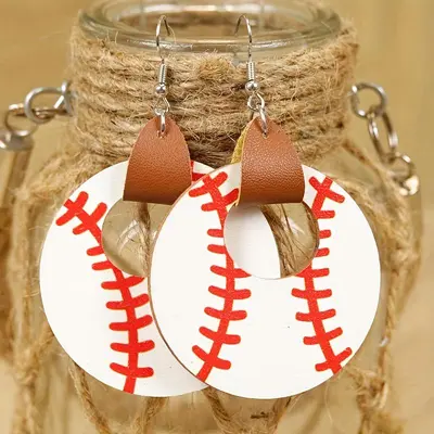 Custom Acrylic Baseball Earrings: Personalized Player Number, Hypoallergenic Baseball Mom - UK