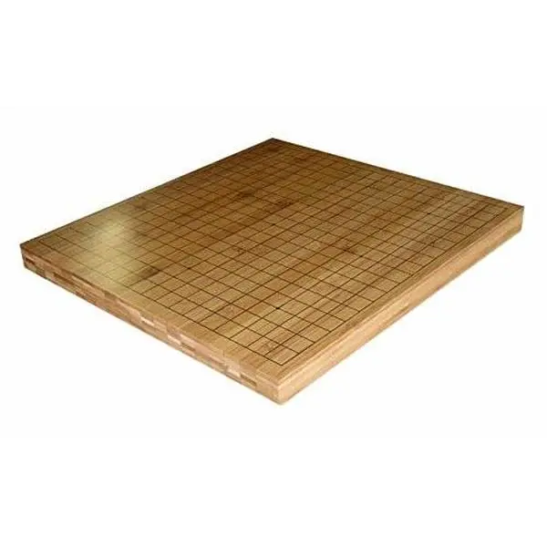 Thy Trading Durable Multi-Layer Natural Bamboo Wood Go Board - Reversible 19x19 Standard & 13x13 Casual Play Sizes, 19"x18"x3/4" (LxWxH), Smooth Finish, for Go Game Enthusiasts, Fun Playing Go Game, Suitable for 12+ Years, 12 Years Above, L 19" X W 18" X
