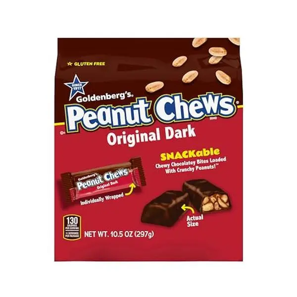 Goldenberg's Peanut Chews Original Dark 10.5 oz. Bag