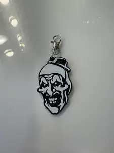 Terrifier Horror Movie keychain - Art The Clown keychain- Dark Decor - Terrifier Bust - Scary Clown Collectible- hollowen kaychain