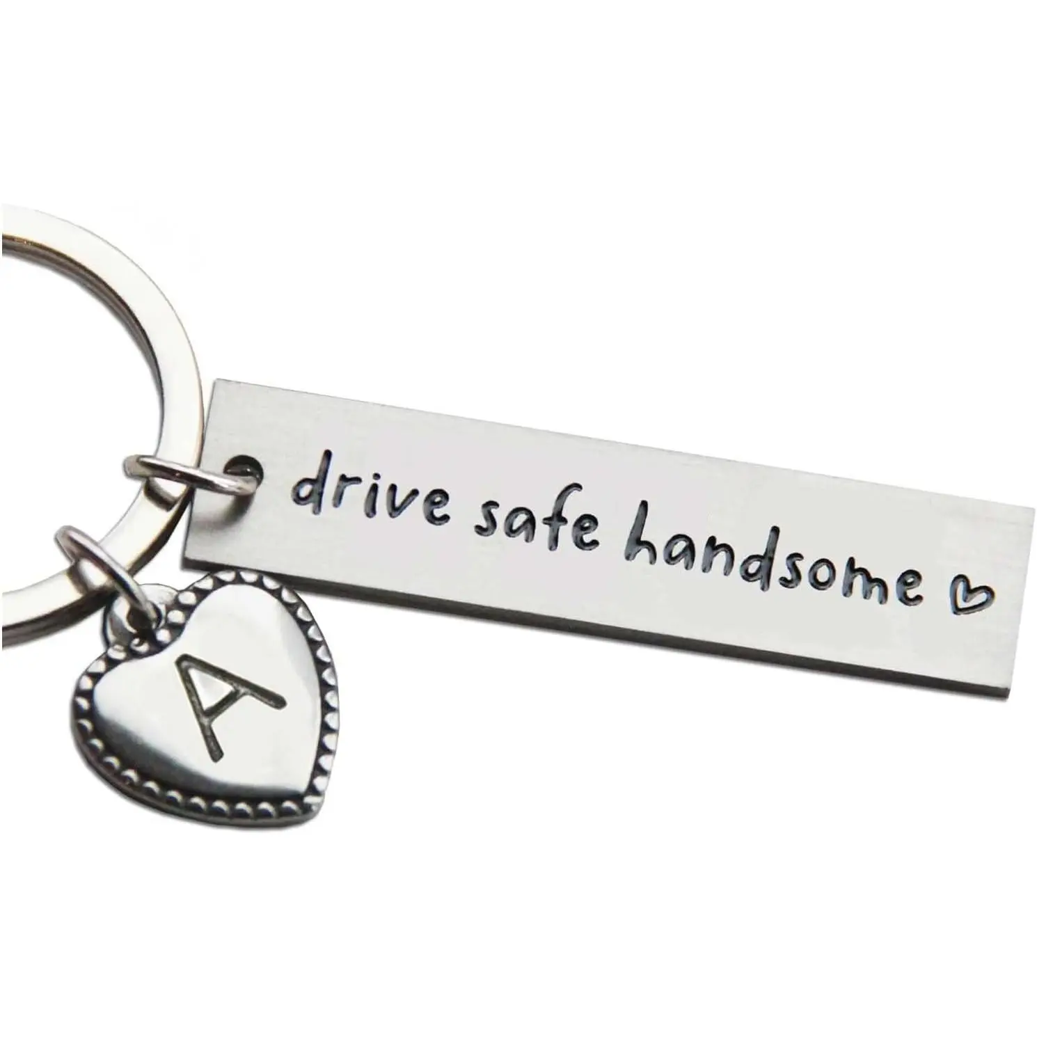 Drive Safe Handsome Keychain for Boyfriend Husband, Valentine's Gifts, Personalized Initial Keychain Gift