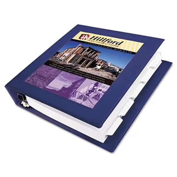 Avery 68038 Framed View Ring Binder, 3 in. Capacity, 1-Touch Locking Gap-Free Slanted EZD Rings, Navy Blue for Computers & Office Stationery Supplies, Ring Binders
