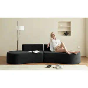 Swbvs Modular Floor Sofa Set, Boneless Memory Foam Lounge Couch, Convertible Low-Profile Seating for Living Room, Bedroom & Small Spaces, Washable Cover, Modern Black