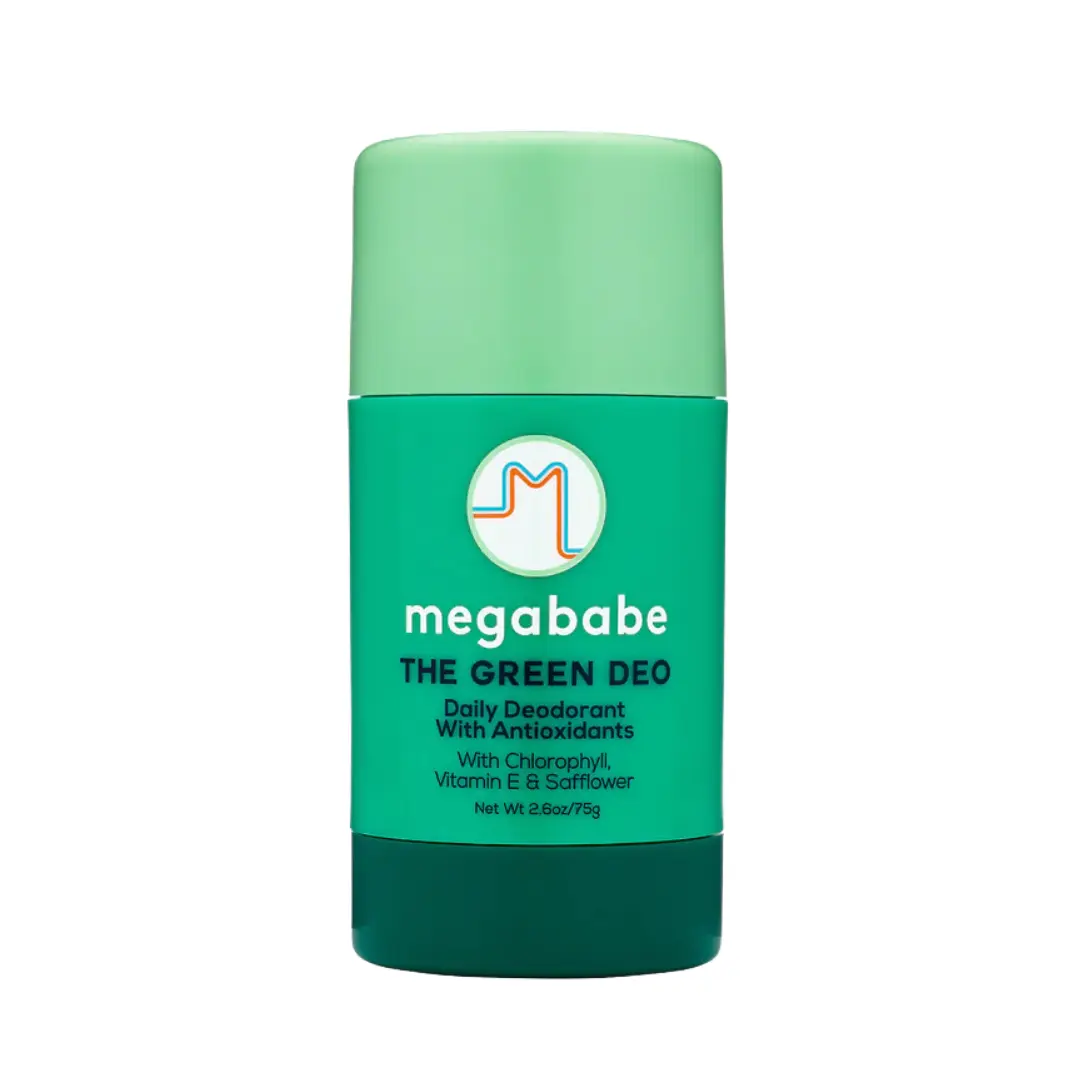 Megababe Daily Deodorant - The Green Deo with Anti-Antioxidants | Aluminum-Free, Solid, All Natural | Geranium & Lemon | Free from Parabens, Sulfates & Phthalates | 2.6 oz
