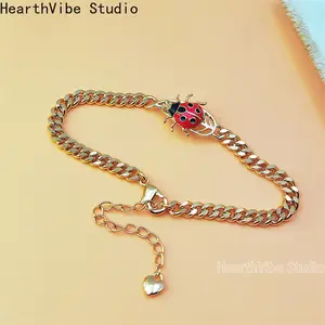 Children's Bracelet: Cartoon Ladybug—Quirky, Niche-Design Jewelry for Boys and Girls—A Trendy & Cool Accessory