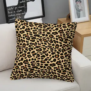 Leopard print pattern soft short plush pillow, with multiple patterns, soft and skin friendly, suitable for comfortable home or travel items, lazy style at home