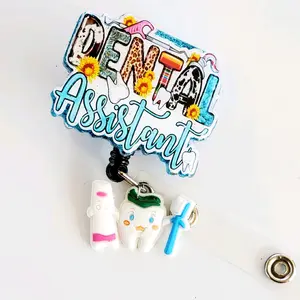 Dental Assistant Retractable Badge Holder