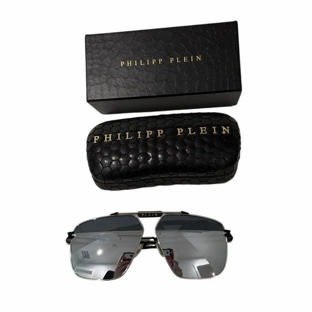 Philipp Plein SPP049M K07X Silver Plein Seventies Sunglasses