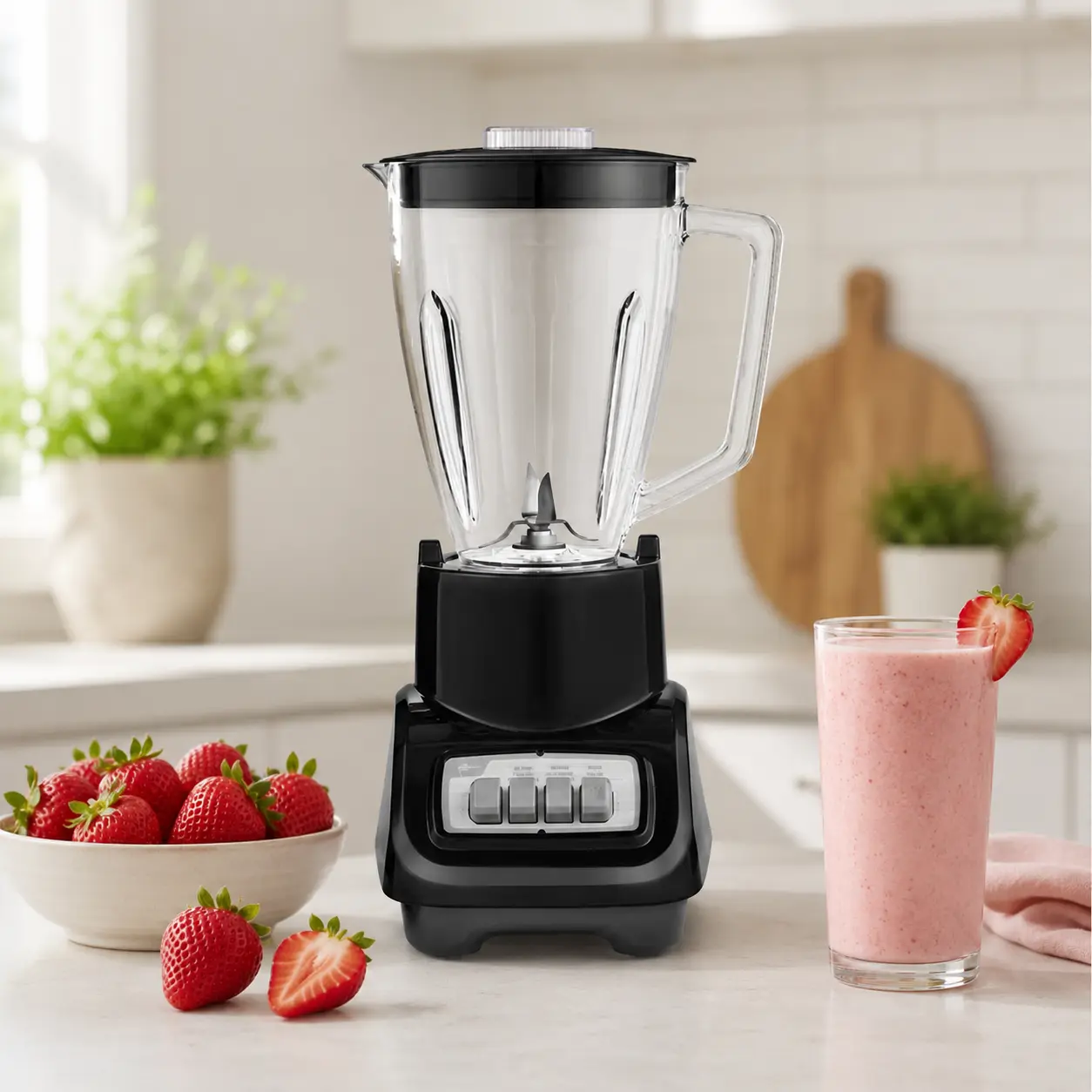 800W Turbo Countertop Blender for Smoothies, Shakes & Food Blending, Black