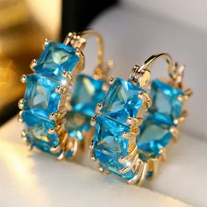Exquisite Earrings for Women Synthetic Zircon Hoop Earrings, Perfect Gift for Anniversaries, Daily Date, Commute Accessories