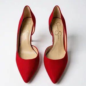 Jessica Simpson “Livvy” Red D’Orsay Pumps – Size 8M (38.5) – Fierce & Fabulous!
