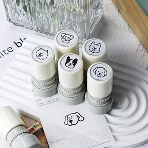 Cute Dog Pattern Stamp Set, Cartoon Dog Design, Decorative Stamps for Notebooks, Student Teacher Animal Craft Supplies, Gift Packaging Decoration