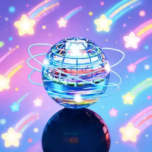 LED Anti-Gravity Galaxy Boomerang Ball Hover Orb Fly Spinners for All Ages, Fun Indoor Outdoor Toys for 6-12 Year Olds & Teens, Safe Sturdy Parent-Kid Flying Ball, Entertainment Game Props, Lovely Gifts & Party Toys