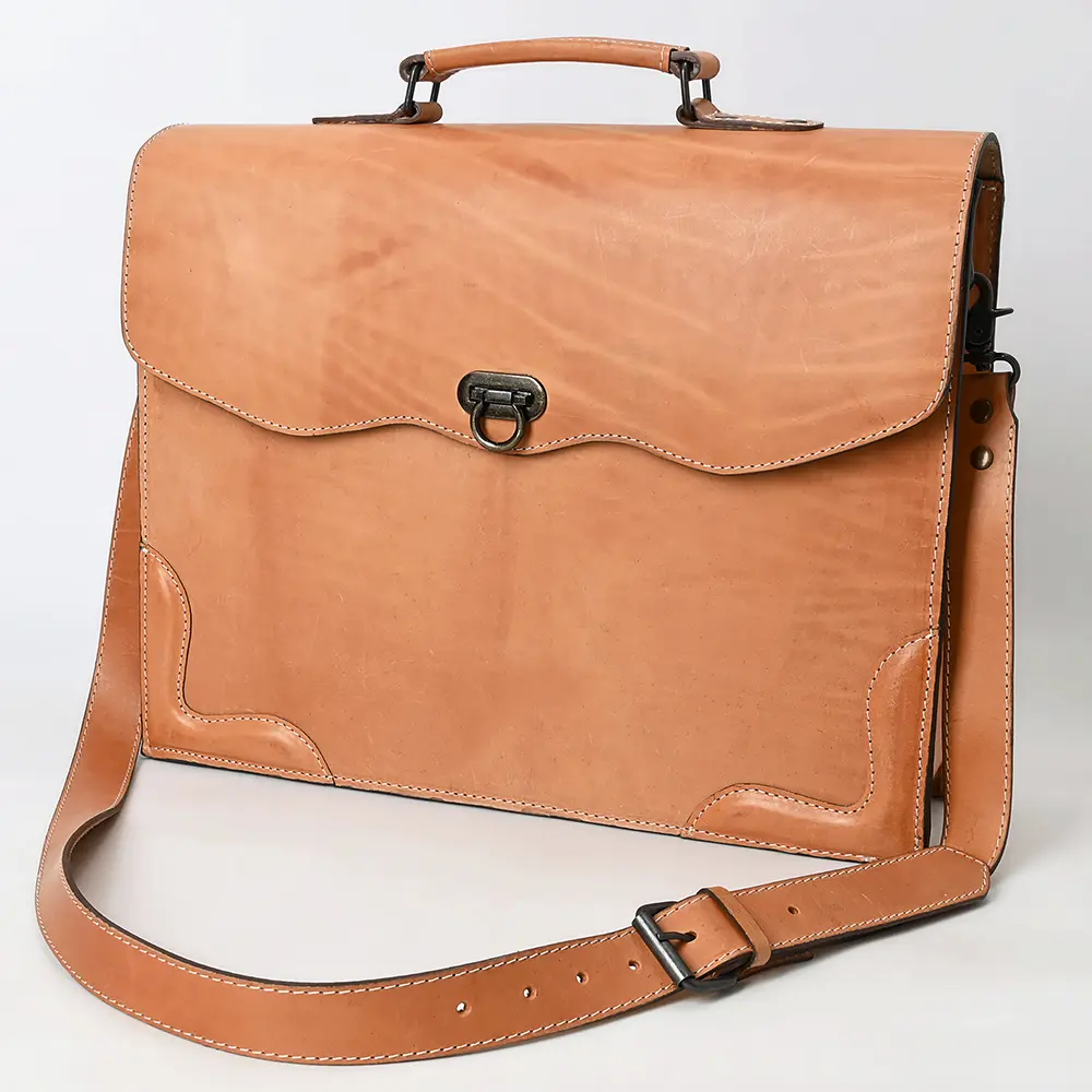American Darling Western Genuine Leather Briefcase Bag – Premium Handcrafted Work Tote with Durable Straps and Spacious Interior