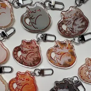 Cat Breed Acrylic Keychain | Double Sided Epoxy Finish