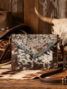 Turquoise Trail Cowhide Crossbody Bag