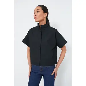 Black Trapunto Stitch Sofia Shirt