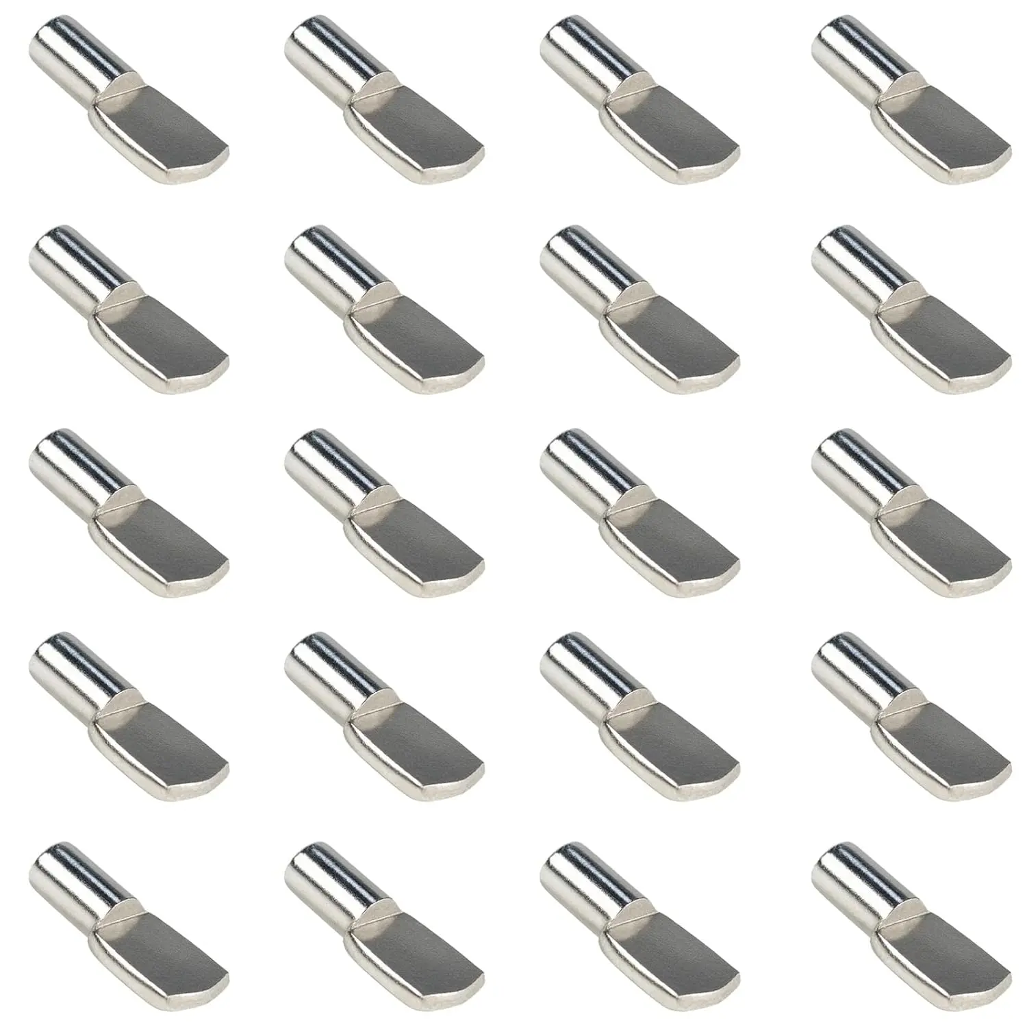 5mm Cabinet Shelf Pegs Spoon Shape Nickel Plated Metal Support Pins for Bookshelf Kitchen Furniture Adjustable  Shelves Holder (Pack of 80)