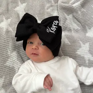 Personalized Bow Headband - Black