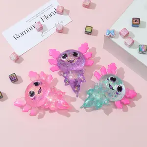 Kawaii Glitter Octopus Squishy Toy, Cute Squeeze Fidget Toy with Sparkle, Soft Stress Relief Toy for Kids & Adults, Kawaii Birthday Gift