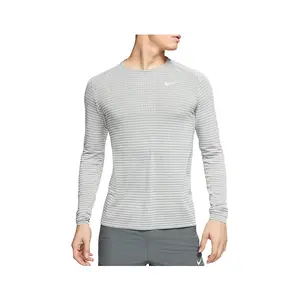 Nike Men's TechKnit Ultra Long-Sleeve Running Top Grey