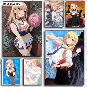 K-Kitagawa M-Marin Poster HD Sticky Waterproof Wall Art | High Quality Print Graphic Prints Aesthetic Home Living Bedroom Bathroom hallway Decor Trendy Room Decoration | Multiple Size Options Available