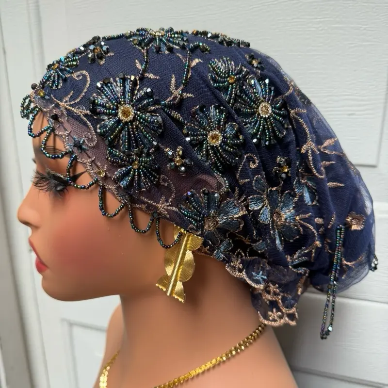 Rhinestone Turban head Wrap, Fashion Accessory.