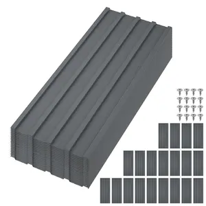 Garvee 20Pcs Heavy Duty Corrugated Galvanized Steel Roofing Panels, Weatherproof Rustproof Outdoor Metal Roof Sheets, Easy to Install Roof Cover, Ideal for Carports, Patios, Sheds & Outbuildings, Multiple Sizes