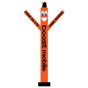 20ft Boost Mobile Inflatable Tube Man Without Arrow – Wacky Waving Inflatable for Free 5G LTE Promo & Outdoor Advertising Boost Foot Traffic for Your Wireless Store – Blower Not Included