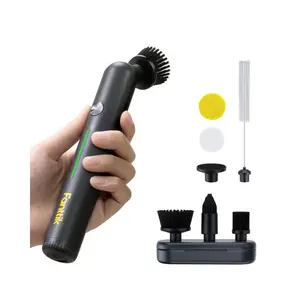 【FathersDayGift】Fanttik G9 Nano Durable Handheld Cordless Electric Spin Scrubber, USB Rechargeable, Type-C Fast Charging with LED Power Display, IPX7 Waterproof, 8 Replaceable Heads, Powerful Cleaning Tool, Cleaning Kit for Grout, Corners, Crevices, Clean