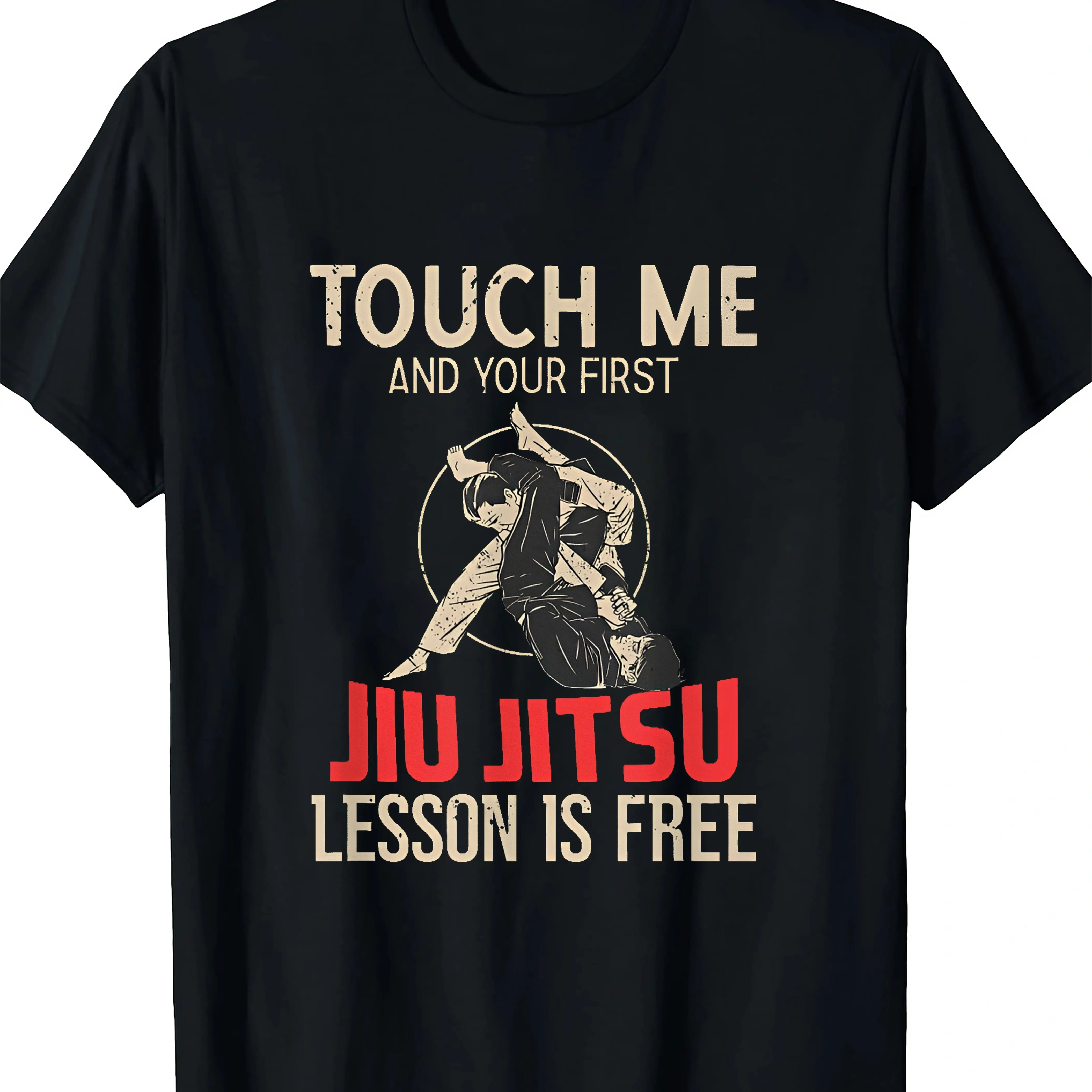 Women's Casual Graphic T-Shirt, Jiu Jitsu Themed Martial Arts Gift Tee with Free 1st Lesson Offer, Casual Graphic Design