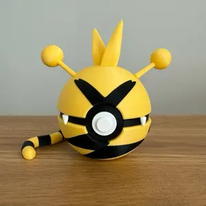 #0125 Electabuzz Ball - Made to Order, 3D Printed Pokeball Figure, High-Quality PLA