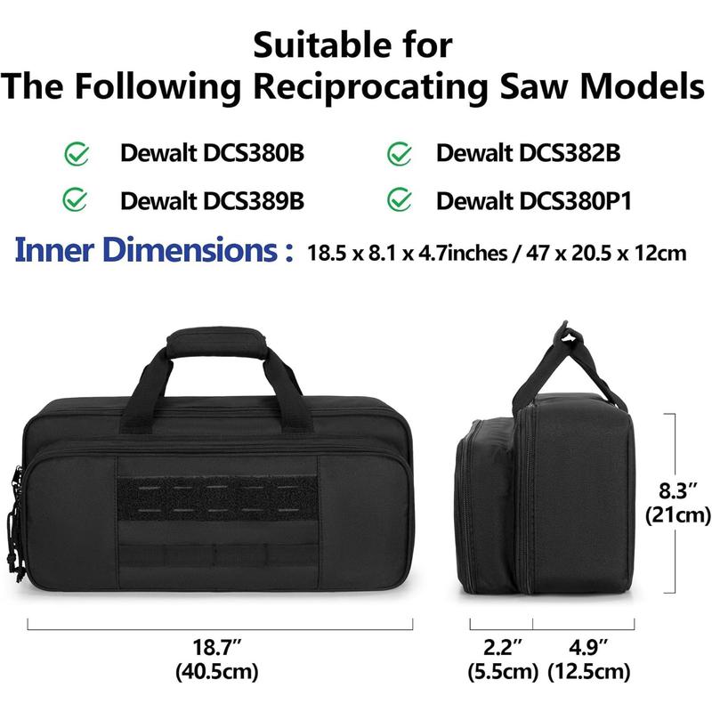 Carrying Case Compatible With DEWALT 20V/60V Reciprocating Saw DCS380B/DCS382B/D - View #3