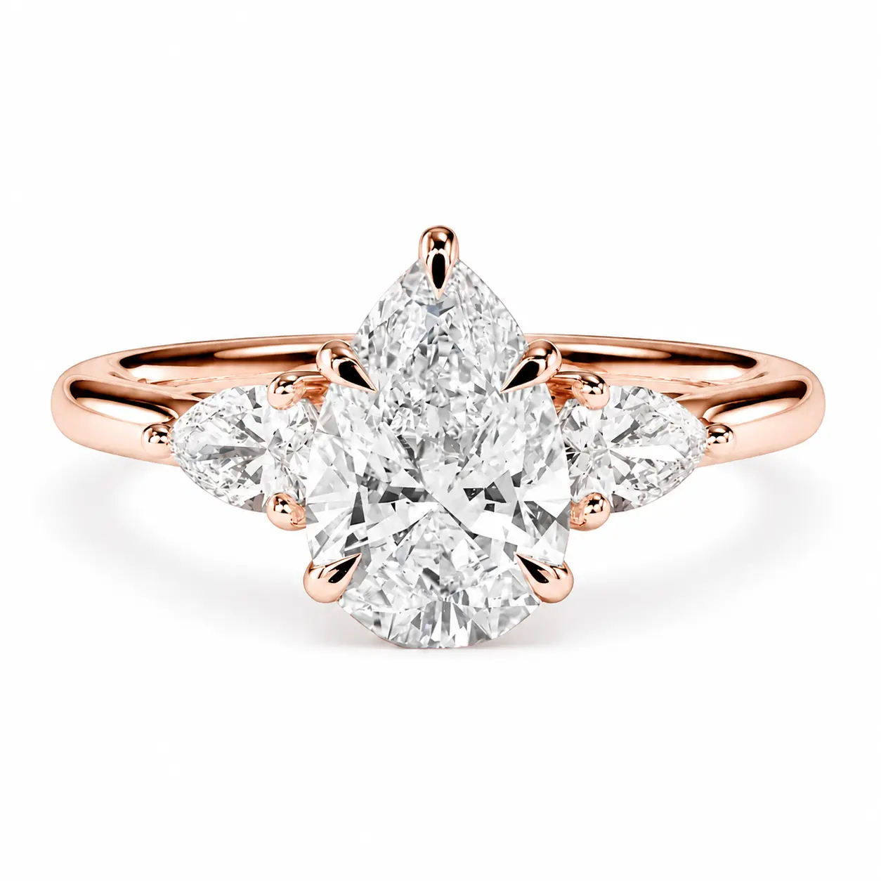 The Cluster — Pear Diamond Ring Lab Grown Bridal